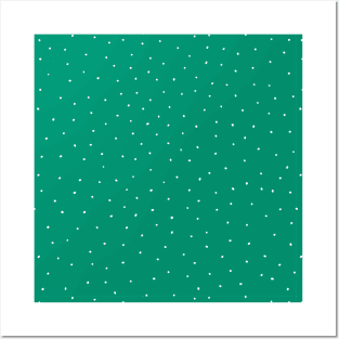 White Dots on Green Posters and Art